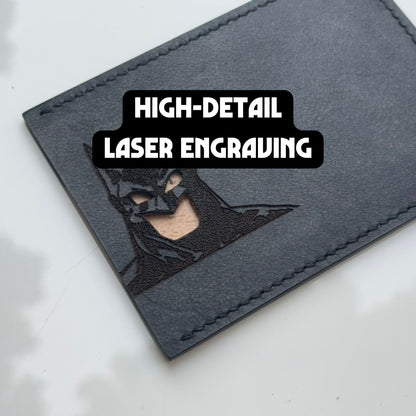 Batman Handmade Leather Wallet Card Holder