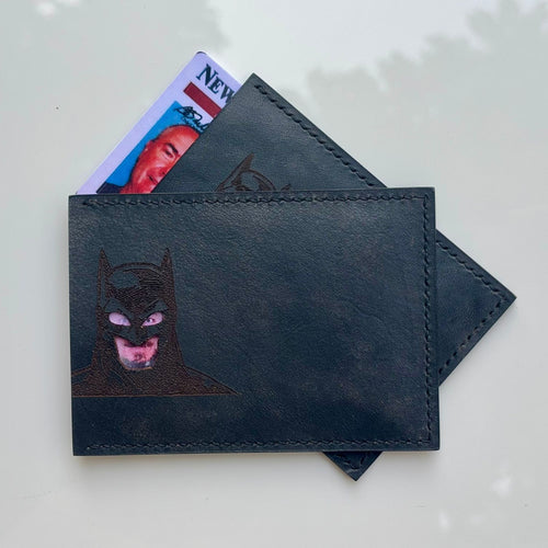 Batman Handmade Leather Wallet Card Holder